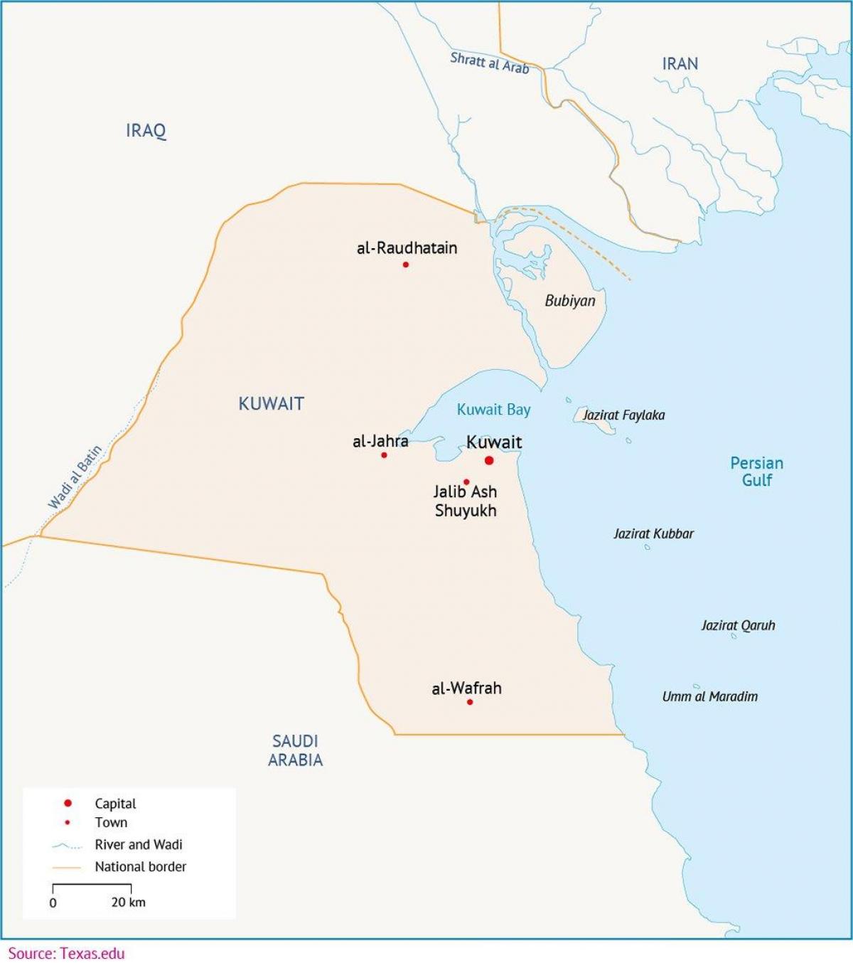 map of al zour kuwait