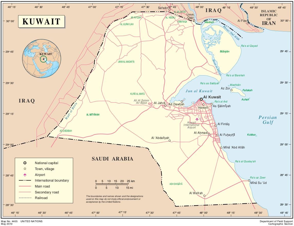 map of kaifan stadium kuwait