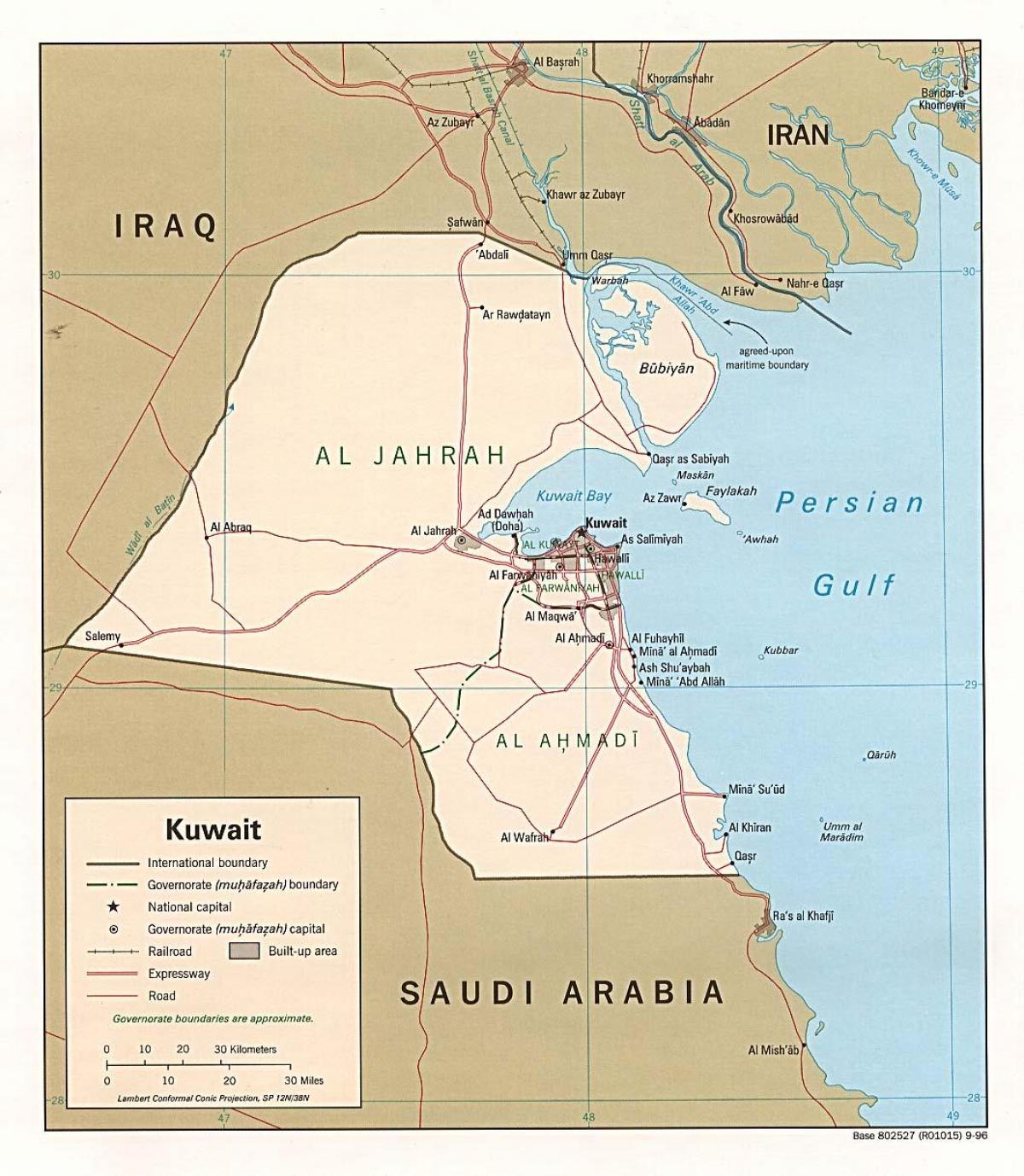 map of kuwait ports
