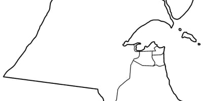 Map of kuwait blank 