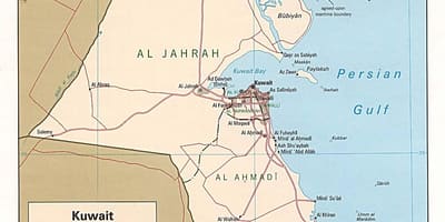 Map of kuwait ports
