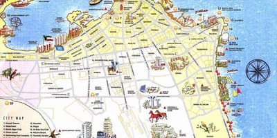 Map of kuwait tourist